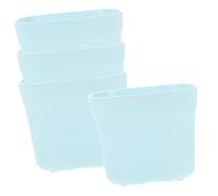 HEMOTON 4 Pezzi Piccola Pentola Addimensionata Piccolo Fioriere Pentola Vasi per Coltivatori Piante Pianta Pianta Bonsai Fioriera Piantagione di Vasi Fioriera Plastica Sky-Blue