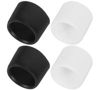 HEMOTON 4 Pezzi Protezione per Portacanne da Pesca in PVC Nero e Bianco, Anti-graffio Alta Durata per Supporti Canne da Pesca All'aperto, per Uso in Ambienti Esterni