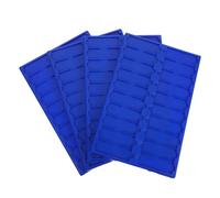 HEMOTON 4 Pezzi Supporto per Vetrini da Microscopio in Plastica Blu, 20 | Struttura Multilivello Ventilata, Tavola Integrata per Banco, Uso in Ricerca e Didattica
