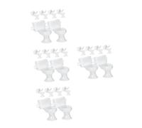 HEMOTON 4 Set Accessori Da Bagno Per Casa Delle Bambole Fingere Di Giocare in Bagno Piccola Toilette Giocattolo Toilette Delle Bambole Wc in Miniatura 1/12 Plastica Bianca 6 Pezzi*4
