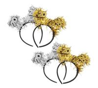 HEMOTON 4pezzi Fascia Per Capelli Di Capodanno Decorativa Fasce Per Feste Di Capodanno Strisce Scintillanti Accessori Leggeri Per Costumi Da Festa Copricapo Per Celebrazioni Design Comodo