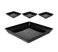 HEMOTON 4pezzi Sottovaso per Piante in Plastica Vassoio - per Vasi da Base per Ed Esterno Protezione Pavimenti e Mobili