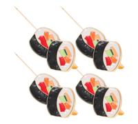 HEMOTON 4pezzi Spilla da Bavero Sushi Roll in Metallo Pinna da Bavero Tema Sushi per Borse e Abiti Fermaglio alla Moda per Sciarpe e Maglioni