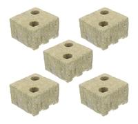 HEMOTON 5 Pezzi Cubi di Roccia per Semina, Cubi di Germinazione Senza Suolo, Verde, Materiale, Leggeri e Traspiranti, per Piantine in Vivai e Coltivazione Domestica