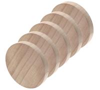 HEMOTON 5 Pezzi Dischetti di Legno Rotondi Naturali Non Verniciati per