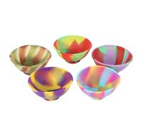 HEMOTON 5 unità mini silicone Bowls riutilizzabile multicolore tazze di Pellizco Snack Ciotole Condimento Majscare Faciali in misto per salsa noci Frutta