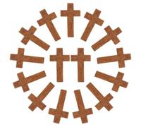HEMOTON 50 Pezzi Croci di Legno Religiose Classiche Design Elegante Resistente al Decadimento e Sbiadimento per Gioielli e Decorazioni Natalizie a Casa