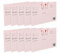 HEMOTON 50 Schede per Ricette Compatte in Carta Beige per Uso Quotidiano in Cucina Scrittura Liscia e Design Country, Perfette per Casa e Regali
