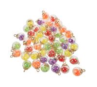 HEMOTON 50 Vetro Sospesi con Fette Frutta Colorata Accessori per Gioielli DIY Pendenti per Orecchini Collane Braccialetti e Progetti Creativi