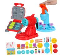 HEMOTON 51pezzi Gioco Per Gelatiera Di Pasta Per Ragazzo Accessori Per Preparare Gelati Noodle e Hamburger Giocattoli Da Cucina Per Ragazzo e Bambine Arti e Mestieri