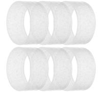 HEMOTON 6 Pezzi Anelli in Silicone Bianco per Overgrip Racchetta Tennis | Trattengono il Nastro senza Fascetta Finale, Gestione Sudore, per Impugnature Outdoor e Racquetball