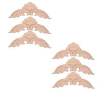 HEMOTON 6 Pezzi Applique Decorativa Intagliato Stile Classico in Legno per | Struttura Traforata, Bordi Rifiniti Precisione, per Interni Casa e Progetti di Grande Scala