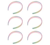 HEMOTON 6 pezzi Cerchietti per Capelli Bambina con Paillettes Scintillanti Fascia Larga Alta Corona Accessori Colorati Antiscivolo per Ragazze Fascia Glitterata per Feste e Outfit