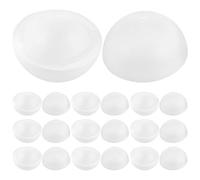 HEMOTON 6 Pezzi Palla di Schiuma Bianca Cava per Progetti Artigianali Fai da Te, Sfera Morbida in Schiuma da 10cm per Decorazioni Festive e Pittura