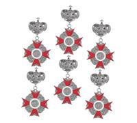 HEMOTON 6 Pezzi Spilla Corona Inglese Vintage in Lega Spille da Uomo e Donna Medaglia Regale Leggera e Sicura Accessori Costume per Feste e Cerimonie