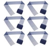 HEMOTON 6 Rotoli Nastro in Chiffon Blu 4cm Larghezza Bordi Sfrangiati Morbido per Bouquet da Sposa e Confezioni Regalo Matrimonio 5 Metri