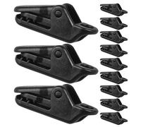 HEMOTON 60 Pezzi Clip per Teloni da Campeggio Morsetti a Pinza Antivento in Plastica Nera Pinze per Tende e Coperture Fermatelo da Esterno Blocco Pesante per Tarp e Tendalini Accessori per