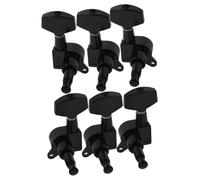 HEMOTON 6pezzi Accordatori Per Chitarra Elettrica e Acustica Meccaniche Tuning Pegs Blocco Design Full Closed Con Maniglia Per Regolazioni Facili e Precise Colore Nero
