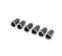 HEMOTON 6pezzi Boccole Passacorde Per Chitarra Elettrica Fibbia Placcato Argento Accessori Per Decorare La Tua Chitarra