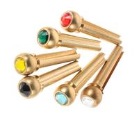 HEMOTON 6pezzi Piroli Per Chitarra Acustica Di Chiodi Per Ponticello Accessori Per Strumenti Musicali Sostituzione Delle Corde Di Chitarra Parti Di Ricambio Per Manutenzione Della