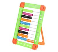 HEMOTON Abaco Educativo per 10 File in Plastica, Giocattolo Cognitivo per L’apprendimento della Matematica, Supporto Integrato, Colori Vivaci, Aiuto Didattico per Conteggio Colore Casuale