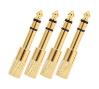 HEMOTON Adattatore Audio Versatile Placcato in Oro - Da 6 5 mm A 3 5 Mm Maschio A Femmina Da Cuffie A Jack Chitarra E Microfono Set Da 4 Pezzi