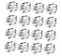HEMOTON Adattatore Filettato 1/4 Pollici a 3/8 Pollici per Fotocamera e Supporto Microfono, Resistente alla Corrosione, Finitura Cromata in Ferro Placcato, Confezione da 20 Pezzi
