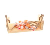 HEMOTON Altalena in Legno Per Neonati Per Baby Shower - Decorazioni Mensili Per Neonati - Accessori Per Servizi Fotografici Per Neonati