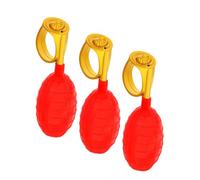 HEMOTON Anelli Spruzzatori d'Acqua Rossi 3 Pezzi Giocattoli Scherzi per Feste del Pesce D'aprile Giochi di Scherzi Parodia Divertenti e Facili da Usare