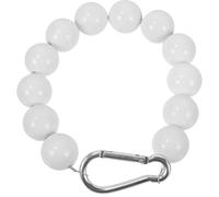 HEMOTON Anello di Fissaggio Perline in Acrilico Bianco per Asta Portabandiera, Facile da Appendere e Previene Movimento della Bandiera, Strumento Guida per Asta