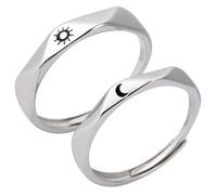 HEMOTON Anello Sole e Terra Per Anelli Promessa Abbinati Uomo Donna Gioielli Decorativi Moda