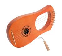 HEMOTON Arpa Lira 7 Corde in Legno Portatile per Principianti, Mini Strumento Musicale Suono Melodioso per Lezioni e Piccole Esibizioni