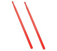 HEMOTON Bacchette per Batteria in Nailon Rosse per Principianti e Giovani Batteristi, Leggere e Non Danneggiano i Tamburi