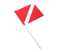 HEMOTON Bandiera da Immersione Rossa per Snorkeling e Sport Acquatici con Asta Rimovibile e Facile da Montare, per Spiaggia e Barca