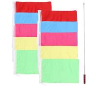 HEMOTON Bastone Impugnatura con Acciaio Telescopico e Colore Inossidabile Antiscivolo Resistente Bandiera in Poliestere Casuale per Attività Outdoor Guide Turistiche Colore Casuale