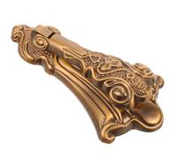 HEMOTON Battente per Porta D'ingresso Oro Vintage in Lega di Zinco | Base Liscia e Ampia, Arco Elegante, Finitura Lucida, per Ingresso Appartamento e Portoni Metallici Colore Casuale