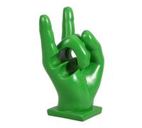 HEMOTON Batteria alla Supporto per Resina in Forma Bacchette Verde a Rock di Gesto Mano, Resistente Deformazione, Espositore Elegante Stile per Batteristi