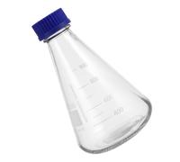HEMOTON Beuta Conica in Vetro 1000ml Scala, Coperchio Sicuro | Corpo Trasparente, Fondo Stabile, per Soluzioni e Reagenti, Ricerca, Educatori e Principianti