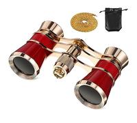 HEMOTON Binocolo Vintage Portatile Binocolo Per Teatro e Concerti Lega Di Alluminio Leggera Include Borsa e Catena Per Osservazione e Eventi