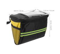 HEMOTON Borsa Anteriore per Manubrio Bici Strisce Riflettenti Scomparti Multiuso e Attacco Rapido Leggera per Ciclismo su Strada e Mountain Bike Adatta a Viaggi e Pedalate Urbane