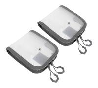 HEMOTON Borsa Porta Esche da Pesca 6 Scomparti Set 2 Pezzi Cerniere Resistenti e Divisori Spaziosi per Gamberetti, Vermi e Esche Morbide, Organizer Portatile per Attrezzatura da Pesca