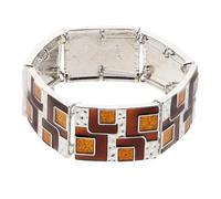 HEMOTON Bracciale Rigido Dorato Donna Geometrico Elastico con Design Aperto Fascia Larga Boho Vintage in Lega Chunky per Polso Femminile Accessorio Versatile per Eventi e Uso Quotidiano