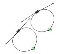 HEMOTON Braccialetti Intrecciati Avocado da Donna, Set 2 Pezzi Regolabili in Cera, Gioielli Moda per Ragazze Adolescenti e Amiche, Accessori Leggeri per Festa della Mamma e Natale