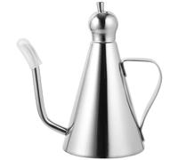 Hemoton - Bricco per olio d'oliva, in acciaio INOX, con coperchio rimovibile (350 ml), Acciaio inossidabile, argento, Misura 1