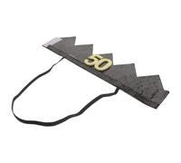 HEMOTON Cappello Corona per Compleanno Nero Non Tessuto Leggero e Portatile per Feste di Compleanno e Celebrazioni Speciali