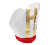 HEMOTON Cappello Costume Papa per Materiale Confortevole e Sicuro Accessorio Vescovo Unisex con Mitra Tradizionale Facile da Indossare per Halloween e Recite Religiose Colori Brillanti e