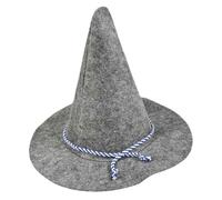 HEMOTON Cappello dal da Grigio a Costume e Spaventapasseri Strega Feltro Halloween Leggero Design Distintivo Adulti Eventi Tema e Rappresentazioni Teatrali