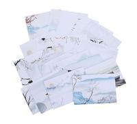 HEMOTON Carta Da Lettere E Buste Di Cancelleria, 10 Set, Stile Giapponese Con Stampe Inchiostro Cinese, Per Esprimere Emozioni, Per Amici E Famiglia