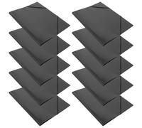 HEMOTON Cartelle per Documenti A4 in Plastica Nero con Chiusura Elastica Sicura e 3 Lembi, 10 Pezzi per Organizzazione Efficiente di Documenti e Compiti a Casa in Viaggio