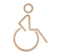 HEMOTON Cartello per Bagno e Acrilico a Resistente Oro Disabili in All'usura Autoadesivo per Sedia per Spazi Pubblici e Locali Accessibili